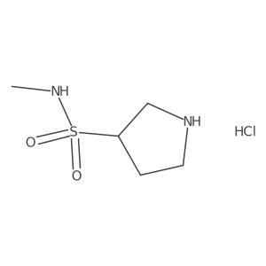(3R)-N-methylpyrrolidine-3-sulfonamide hydrochloride结构式