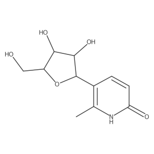 5-((2S,3R,4S,5R)-3,4-Dihydroxy-5-(hydroxymethyl)tetrahydrofuran-2-yl)-6-methylpyridin-2(1H)-one结构式