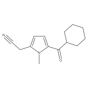 5-(Cyclohexylcarbonyl)-1-methyl-1H-pyrrole-2-acetonitrile结构式