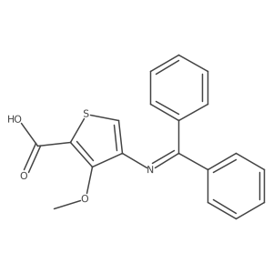 4-(Benzhydrylideneamino)-3-methoxythiophene-2-carboxylic acid Structure