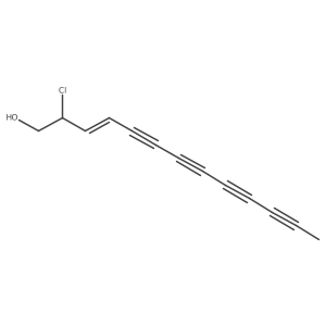 3-Tridecene-5,7,9,11-tetrayn-1-ol, 2-chloro-, (E)- Structure