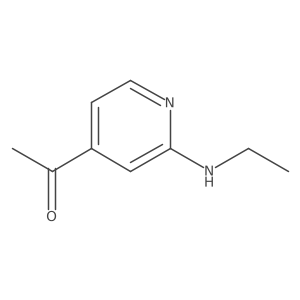 1-(2-Ethylamino-4-pyridyl)-1-ethanone结构式