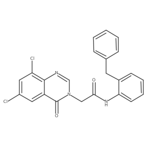 N-(2-Benzylphenyl)-2-(6,8-dichloro-4-oxoquinazolin-3(4H)-yl)acetamide Structure