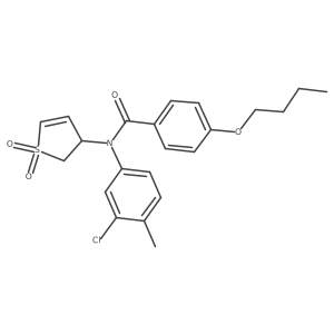 4-butoxy-N-(3-chloro-4-methylphenyl)-N-(1,1-dioxo-2,3-dihydro-1lambda6-thiophen-3-yl)benzamide Structure