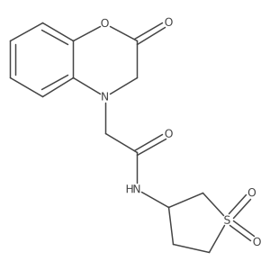 N-(1,1-dioxidotetrahydrothiophen-3-yl)-2-(2-oxo-2H-benzo[b][1,4]oxazin-4(3H)-yl)acetamide结构式