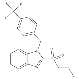 2-(propylsulfonyl)-1-(4-(trifluoromethyl)benzyl)-1H-benzo[d]imidazole结构式