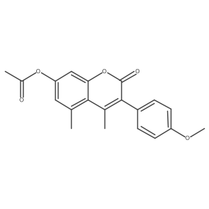 3-(4-methoxyphenyl)-4,5-dimethyl-2-oxo-2H-chromen-7-yl acetate结构式