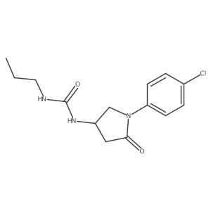 1-[1-(4-Chlorophenyl)-5-oxopyrrolidin-3-yl]-3-propylurea结构式