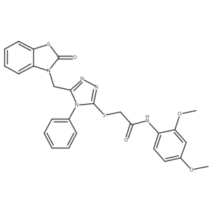 N-(2,4-dimethoxyphenyl)-2-((5-((2-oxobenzo[d]thiazol-3(2H)-yl)methyl)-4-phenyl-4H-1,2,4-triazol-3-yl)thio)acetamide Structure
