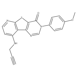 5-(4-Methoxyphenyl)-13-((prop-2-yn-1-yl)amino)-8-thia-3,5,10-triazatricyclo(7.4.0.0^(2,7))trideca-1(13),2(7),3,9,11-pentaen-6-one结构式