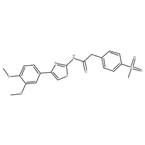 N-(4-(3,4-dimethoxyphenyl)thiazol-2-yl)-2-(4-(methylsulfonyl)phenyl)acetamide结构式