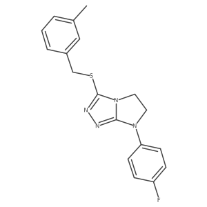 7-(4-fluorophenyl)-3-((3-methylbenzyl)thio)-6,7-dihydro-5H-imidazo[2,1-c][1,2,4]triazole Structure