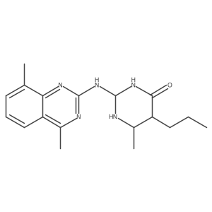 2-[(4,8-Dimethylquinazolin-2-yl)amino]-6-methyl-5-propyl-1,3-diazinan-4-one结构式