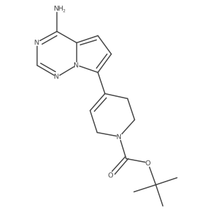 tert-butyl 4-(4-aminopyrrolo[2,1-f][1,2,4]triazin-7-yl)-3,6-dihydropyridine-1(2H)-carboxylate结构式