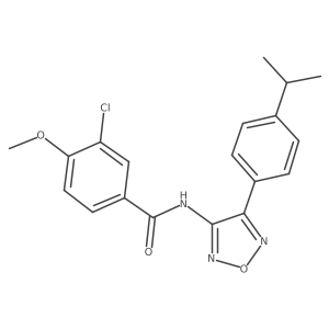 3-chloro-4-methoxy-N-{4-[4-(propan-2-yl)phenyl]-1,2,5-oxadiazol-3-yl}benzamide Structure