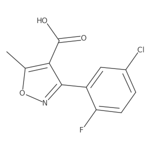 3-(5-Chloro-2-fluorophenyl)-5-methylisoxazole-4-carboxylic acid Structure