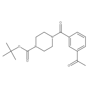 Tert-butyl 4-(3-acetylbenzoyl)piperazine-1-carboxylate结构式
