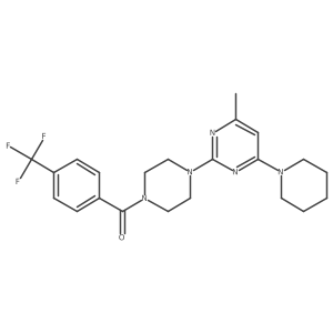 (4-(4-Methyl-6-(piperidin-1-yl)pyrimidin-2-yl)piperazin-1-yl)(4-(trifluoromethyl)phenyl)methanone Structure
