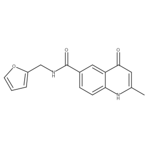 N-(furan-2-ylmethyl)-2-methyl-4-oxo-1,4-dihydroquinoline-6-carboxamide Structure