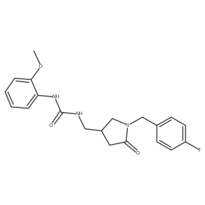 1-((1-(4-Fluorobenzyl)-5-oxopyrrolidin-3-yl)methyl)-3-(2-methoxyphenyl)urea结构式