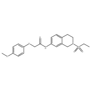 N-(2-(ethylsulfonyl)-1,2,3,4-tetrahydroisoquinolin-7-yl)-2-(4-methoxyphenoxy)acetamide Structure