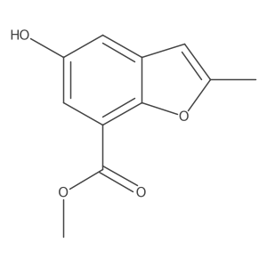 5-Hydroxy-2-methyl-benzofuran-7-carboxylic acid methyl ester Structure