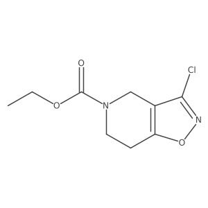 Ethyl 3-chloro-4,5,6,7-tetrahydroisoxazolo[4,5-c]pyridine-5-carboxylate结构式