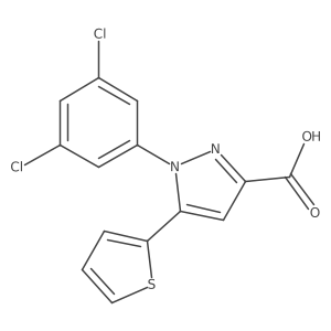 1-(3,5-dichlorophenyl)-5-(thiophen-2-yl)-1H-pyrazole-3-carboxylic acid Structure