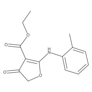 Ethyl 4-oxo-2-(o-tolylamino)-4,5-dihydrofuran-3-carboxylate Structure