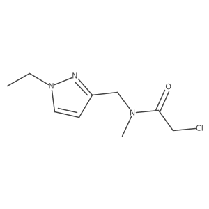 2-chloro-N-[(1-ethyl-1H-pyrazol-3-yl)methyl]-N-methylacetamide结构式