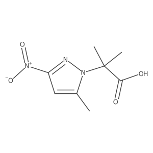 2-Methyl-2-(5-methyl-3-nitro-1H-pyrazol-1-YL)propanoic acid结构式