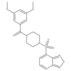 [4-(2,1,3-Benzoxadiazol-4-ylsulfonyl)piperazin-1-yl](3,5-dimethoxyphenyl)methanone结构式