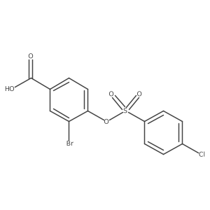 3-Bromo-4-{[(4-chlorophenyl)sulfonyl]oxy}benzoic acid结构式