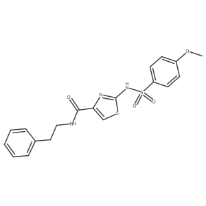 2-(4-methoxyphenylsulfonamido)-N-phenethylthiazole-4-carboxamide Structure