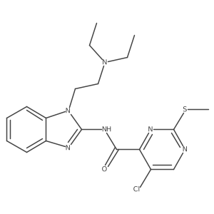 5-chloro-N-{1-[2-(diethylamino)ethyl]-1H-1,3-benzodiazol-2-yl}-2-(methylsulfanyl)pyrimidine-4-carboxamide Structure