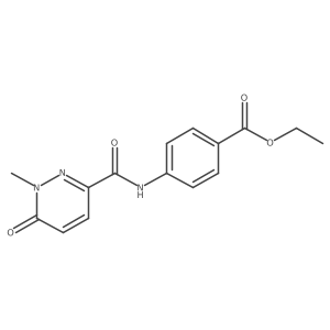 Ethyl 4-(1-methyl-6-oxo-1,6-dihydropyridazine-3-carboxamido)benzoate结构式