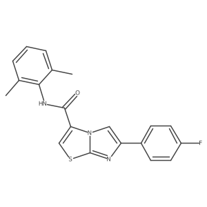 N-(2,6-dimethylphenyl)-6-(4-fluorophenyl)imidazo[2,1-b]thiazole-3-carboxamide结构式
