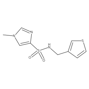 1-methyl-N-(thiophen-3-ylmethyl)-1H-imidazole-4-sulfonamide Structure