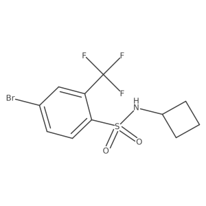 4-bromo-N-cyclobutyl-2-(trifluoromethyl)benzenesulfonamide Structure