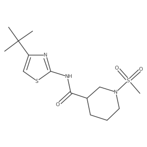 N-(4-(tert-butyl)thiazol-2-yl)-1-(methylsulfonyl)piperidine-3-carboxamide Structure