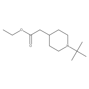 (1-tert-Butyl-piperidin-4-yl)-acetic acid ethyl ester Structure