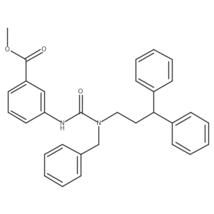 Methyl 3-(3-benzyl-3-(3,3-diphenylpropyl)ureido)benzoate结构式
