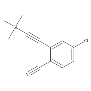 4-Chloro-2-[2-(trimethylsilyl)ethynyl]benzonitrile Structure