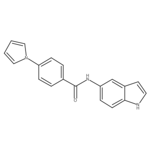 O=C(Nc1ccc2[nH]ccc2c1)c1ccc(-n2cccc2)cc1结构式