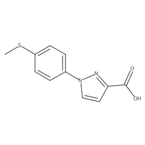 1-(4-(Methylthio)phenyl)-1h-pyrazole-3-carboxylic acid结构式