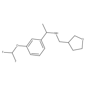 N-[1-[3-(Difluoromethoxy)phenyl]ethyl]tetrahydro-3-furanmethanamine结构式