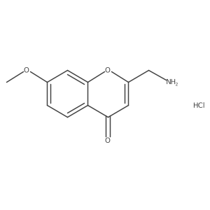 2-(Aminomethyl)-7-methoxy-4H-chromen-4-one hydrochloride结构式