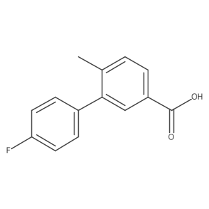 Cc1ccc(C(=O)O)cc1-c1ccc(F)cc1结构式