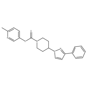 (6-Methylpyridin-3-yl) 4-(3-phenylpyrazol-1-yl)piperidine-1-carboxylate Structure