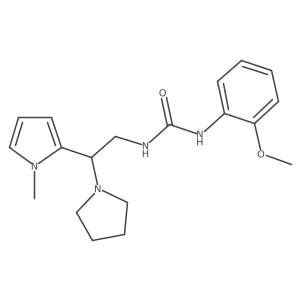 1-(2-methoxyphenyl)-3-(2-(1-methyl-1H-pyrrol-2-yl)-2-(pyrrolidin-1-yl)ethyl)urea结构式